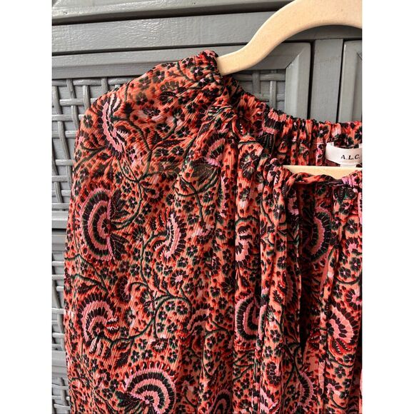 NWOT A.L.C. Women's Brown Bryce Silk Blouse Top Sz 4, $375 B9 - Picture 5 of 7